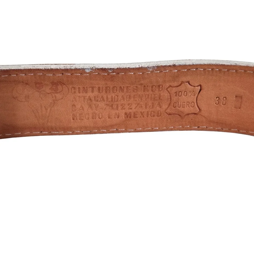Cinturones KCB Mexican Leather Belt Sz 38 Horse Embroidery Western Cowboy‎